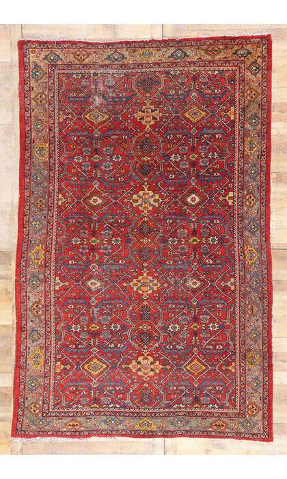 7 x 11 Antique Persian Mahal Rug 79185