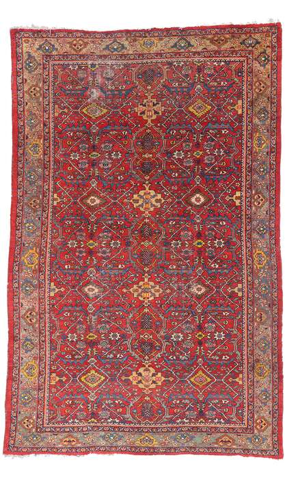 7 x 11 Antique Persian Mahal Rug 79185