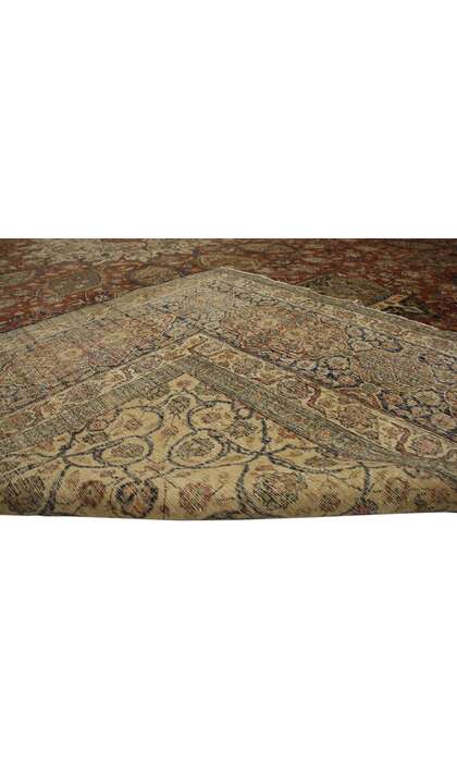 15 x 22 Late 19th Century Antique Persian Tabriz Rug 77178