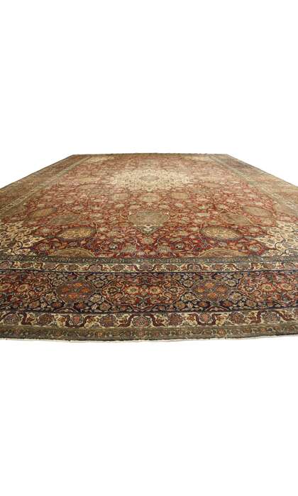 15 x 22 Late 19th Century Antique Persian Tabriz Rug 77178