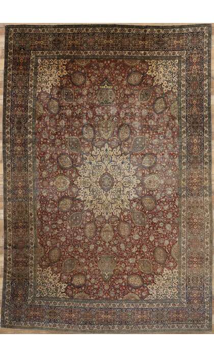 15 x 22 Late 19th Century Antique Persian Tabriz Rug 77178