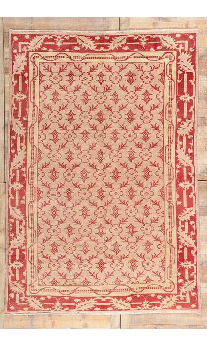 7 x 10 Antique Pink Turkish Oushak Rug 50342