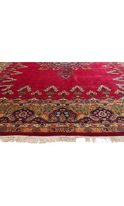13 x 17 Antique Red Persian Mashhad Rug 79183