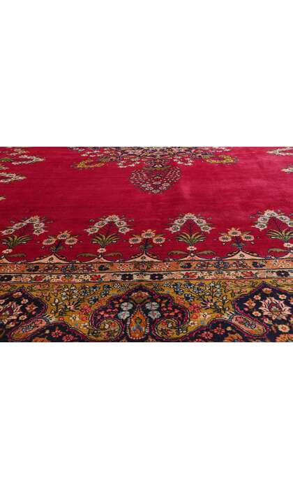 13 x 17 Antique Red Persian Mashhad Rug 79183