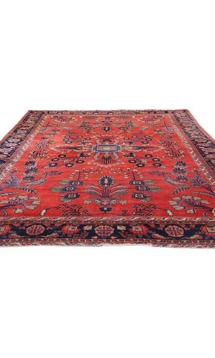 6 x 10 Antique Red Persian Mohajeran Sarouk Rug 79184