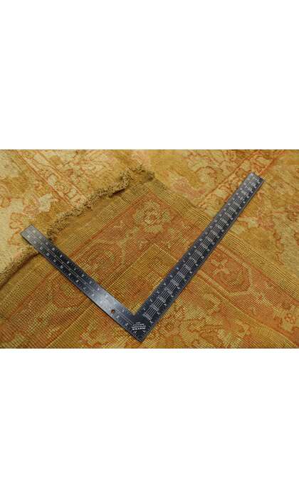 12 x 32 Late 19th Century Antique Turkish Oushak Rug 77441