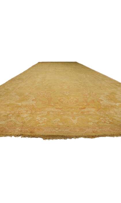 12 x 32 Late 19th Century Antique Turkish Oushak Rug 77441