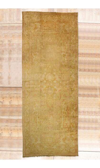 12 x 32 Late 19th Century Antique Turkish Oushak Rug 77441