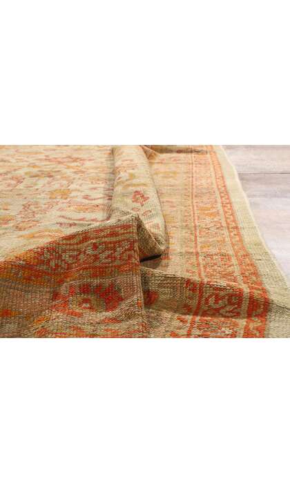 7 x 10 Late 19th Century Antique Turkish Oushak Rug 74181