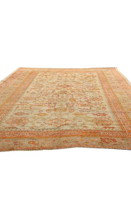 7 x 10 Late 19th Century Antique Turkish Oushak Rug 74181