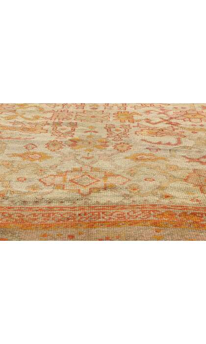 7 x 10 Late 19th Century Antique Turkish Oushak Rug 74181