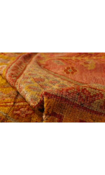 9 x 15 Late 19th Century Antique Turkish Oushak Rug 73790