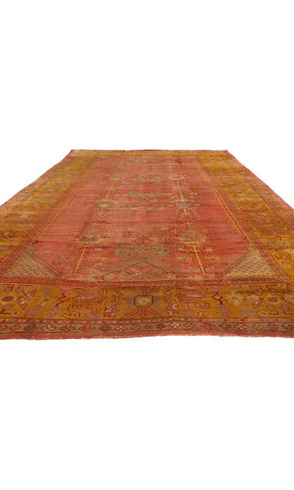 9 x 15 Late 19th Century Antique Turkish Oushak Rug 73790