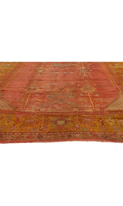 9 x 15 Late 19th Century Antique Turkish Oushak Rug 73790