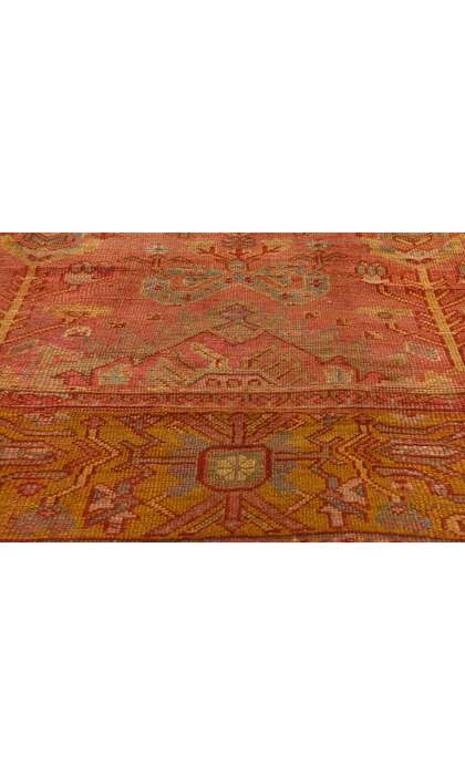 9 x 15 Late 19th Century Antique Turkish Oushak Rug 73790