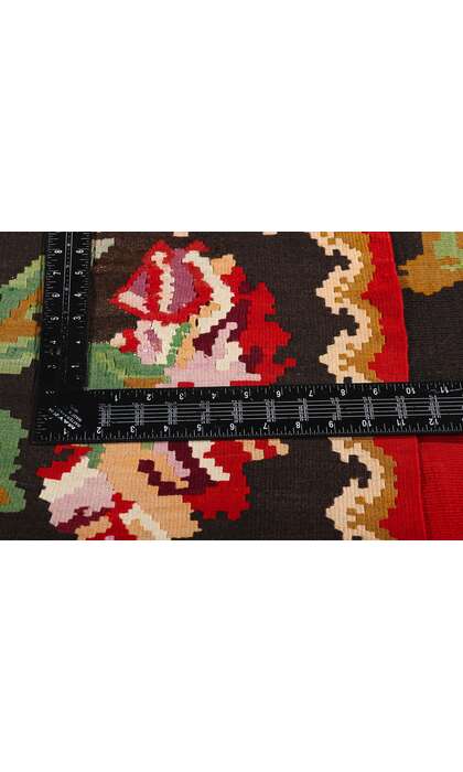 3 x 10 Antique Caucasian Rose Karabagh Kilim Rug 79207