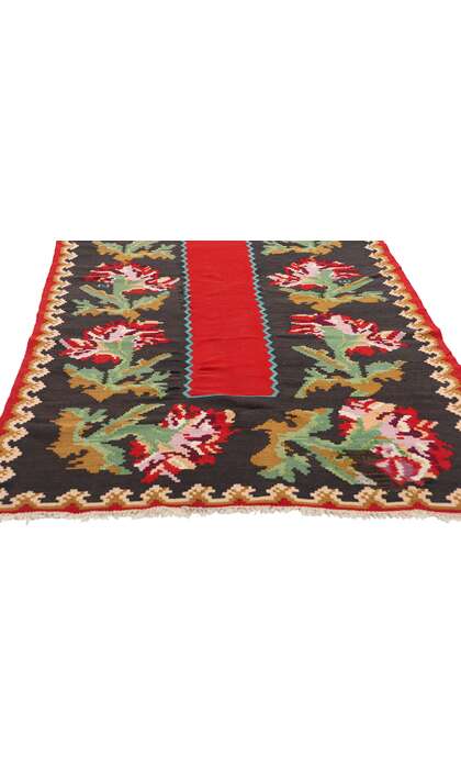 3 x 10 Antique Caucasian Rose Karabagh Kilim Rug 79207