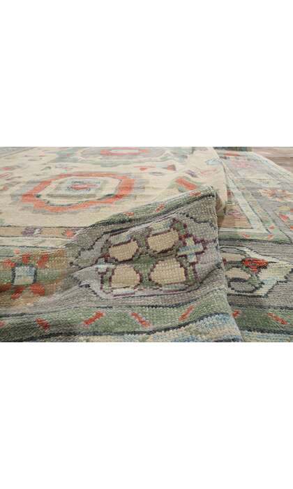 10 x 14 Colorful Modern Turkish Oushak Rug 52880