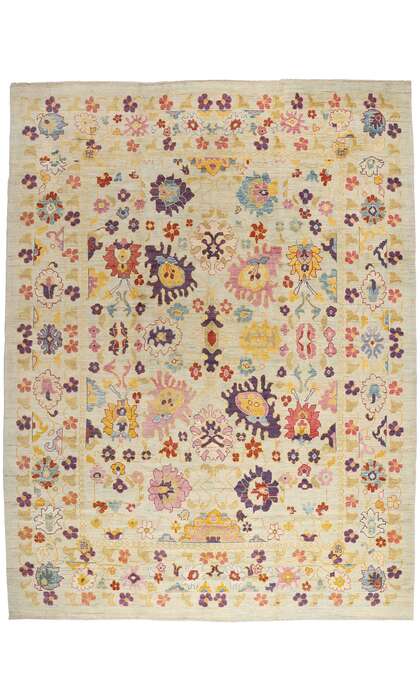 12 x 16 Colorful Turkish Oushak Rug 60659