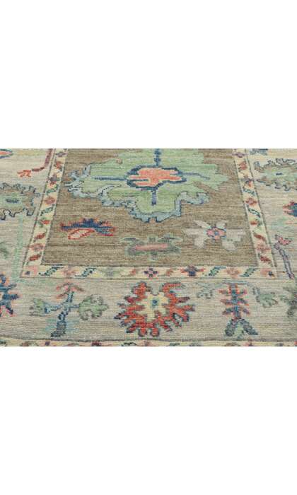 3 x 8 Modern Colorful Oushak Rug Runner 80963