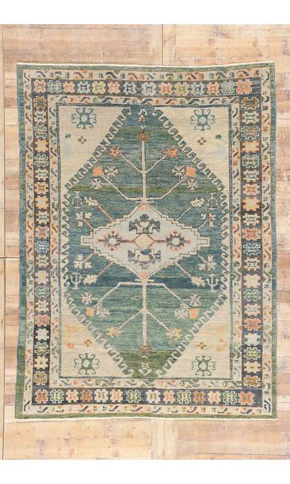 7 x 9 Colorful Turkish Oushak Rug 53604
