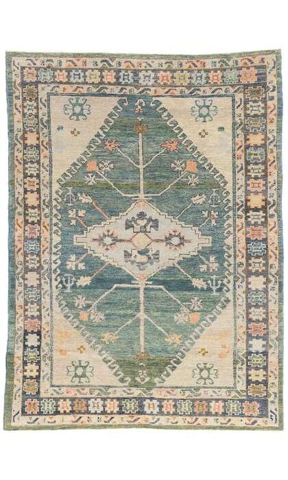 7 x 9 Colorful Turkish Oushak Rug 53604