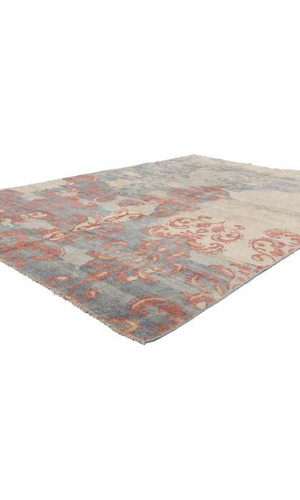 6 x 9 Contemporary Abstract Damask Area Rug 80743