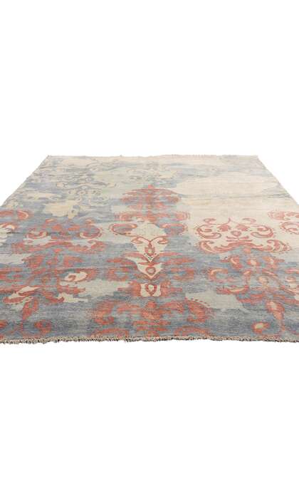 6 x 9 Contemporary Abstract Damask Area Rug 80743