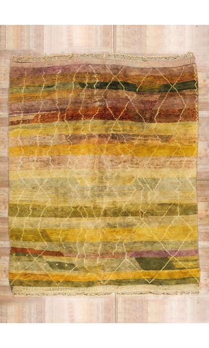 11 x 13 Earth-Tone Beni Mrirt Moroccan Rug 20801
