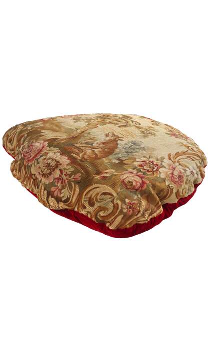 2 x 2 Antique French Aubusson Tapestry Cushion 79199