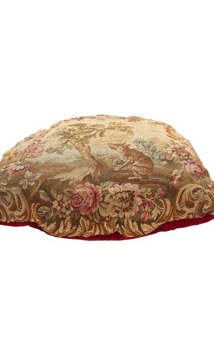 2 x 2 Antique French Aubusson Tapestry Cushion 79199