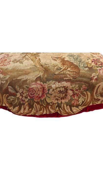 2 x 2 Antique French Aubusson Tapestry Cushion 79199