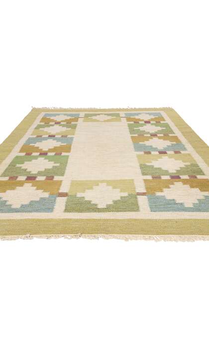 7 x 10 Ida Rydelius Vintage Swedish Rollakan Rug 79031