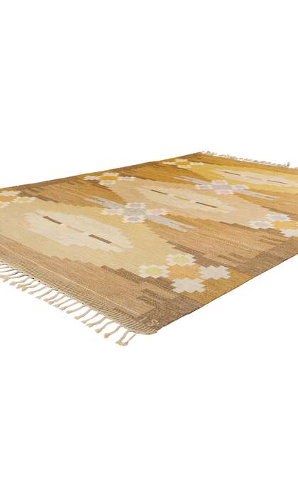 6 x 9 Ingegerd Silow Vintage Swedish Rollakan Rug 79024