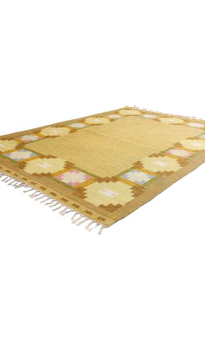 5 x 8 Ingegerd Silow Vintage Swedish Rollakan Rug 79026