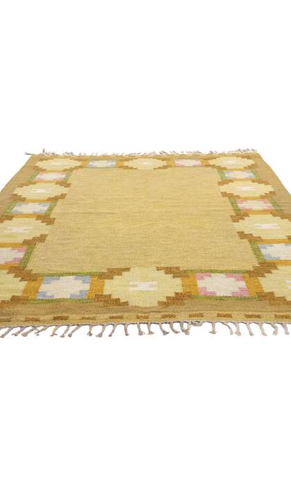 5 x 8 Ingegerd Silow Vintage Swedish Rollakan Rug 79026