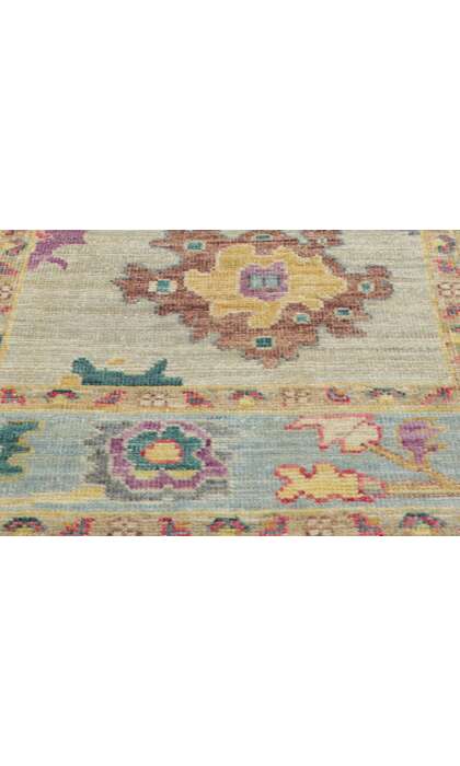 3 x 12 Modern Colorful Oushak Rug Runner 80966