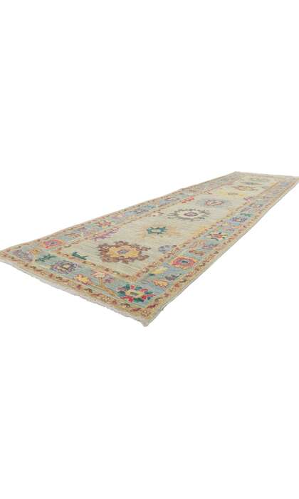 3 x 12 Modern Colorful Oushak Rug Runner 80966
