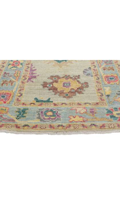 3 x 12 Modern Colorful Oushak Rug Runner 80966