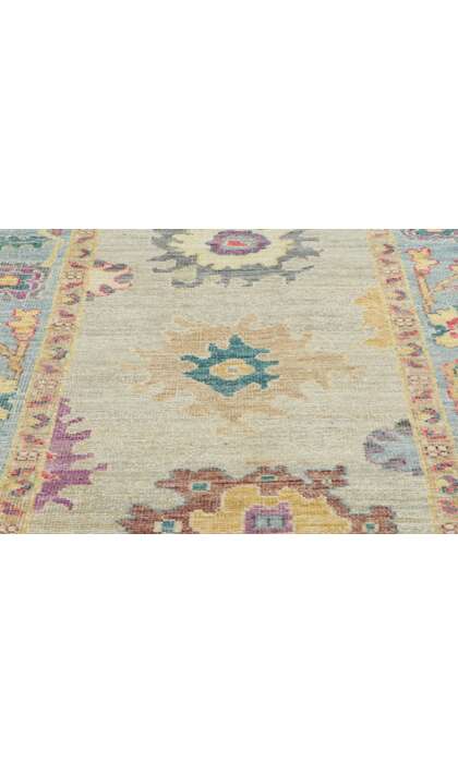 3 x 12 Modern Colorful Oushak Rug Runner 80966