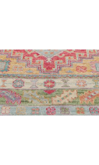 ​3 x 9 Modern Colorful Oushak Rug Runner 80969