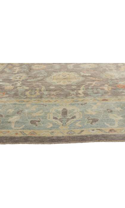 12 x 15 Modern Earth-Tone Turkish Oushak Rug 53157