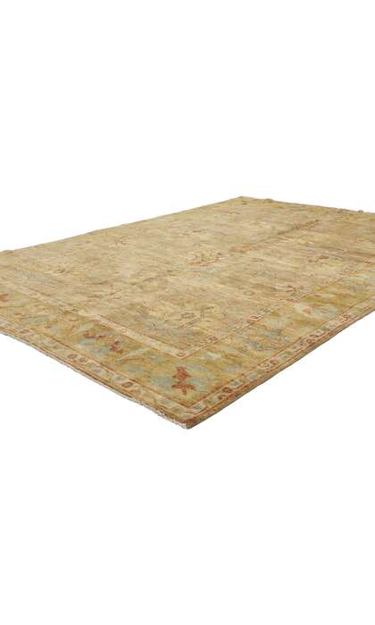 6 x 9 Modern Earth-Tone Oushak Rug 79195