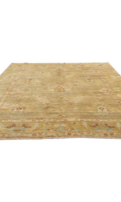 6 x 9 Modern Earth-Tone Oushak Rug 79195