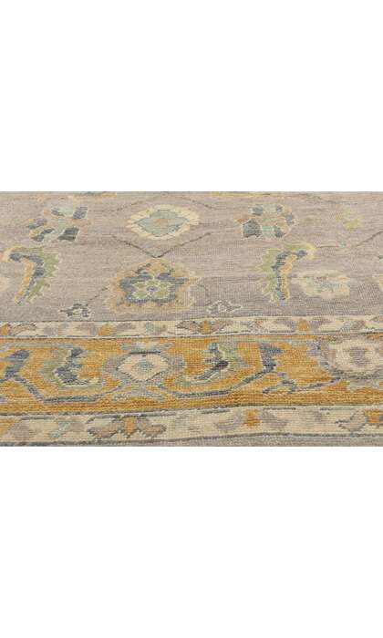9 x 12 Modern Earth-Tone Turkish Oushak Rug 53206