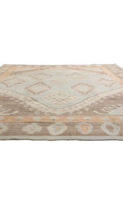 11 x 13 Modern Earth-Tone Turkish Oushak Rug 53603