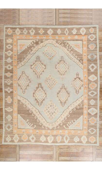 11 x 13 Modern Earth-Tone Turkish Oushak Rug 53603