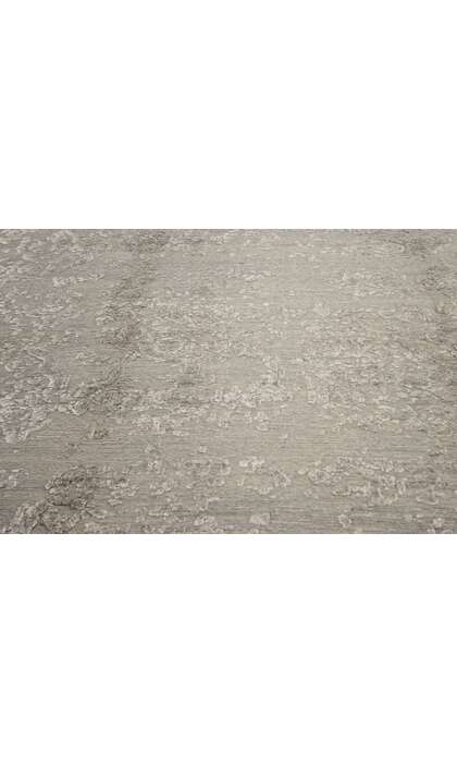 6 x 9 Modern Erased Damask Wool and Silk Rug 30100