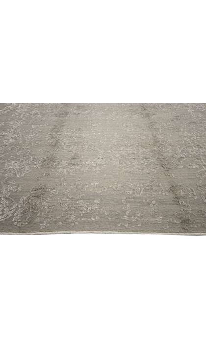 6 x 9 Modern Erased Damask Wool and Silk Rug 30100