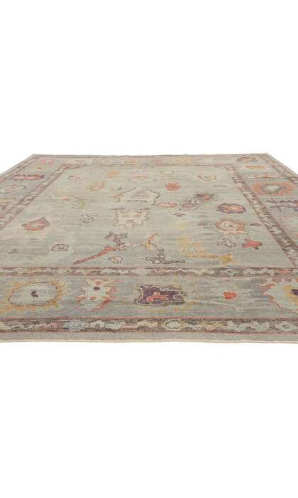 10 x 14 Modern Turkish Oushak Rug 52858